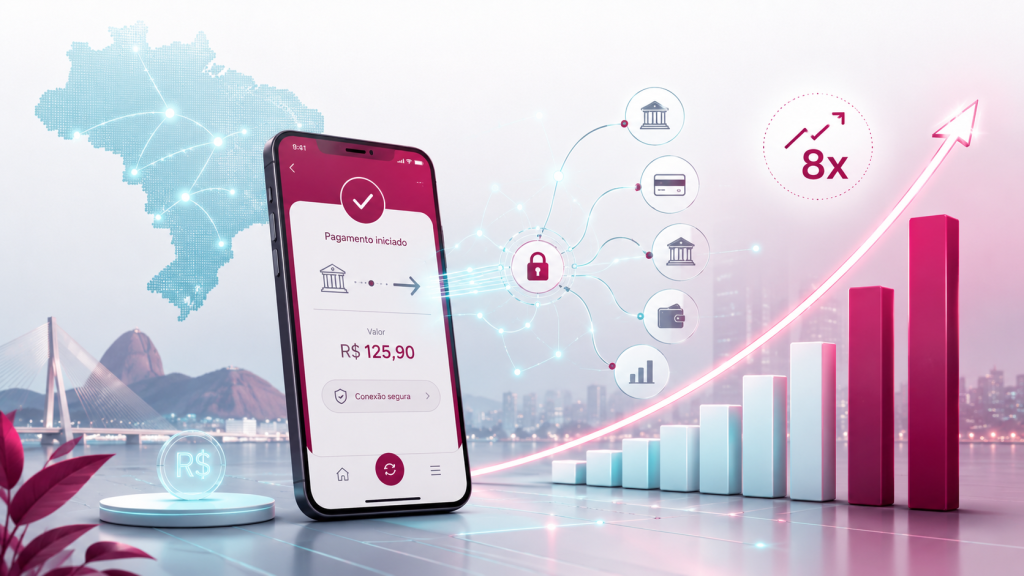 Pix via Open Finance cresce mais de 8 vezes em 2025 e chega a 64,5 milhões de transações